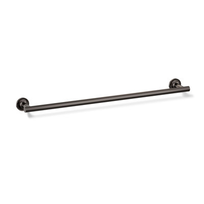 Purist Wall Mounted Round Towel Bar, Metal Wall-Mounted Towel Holder
