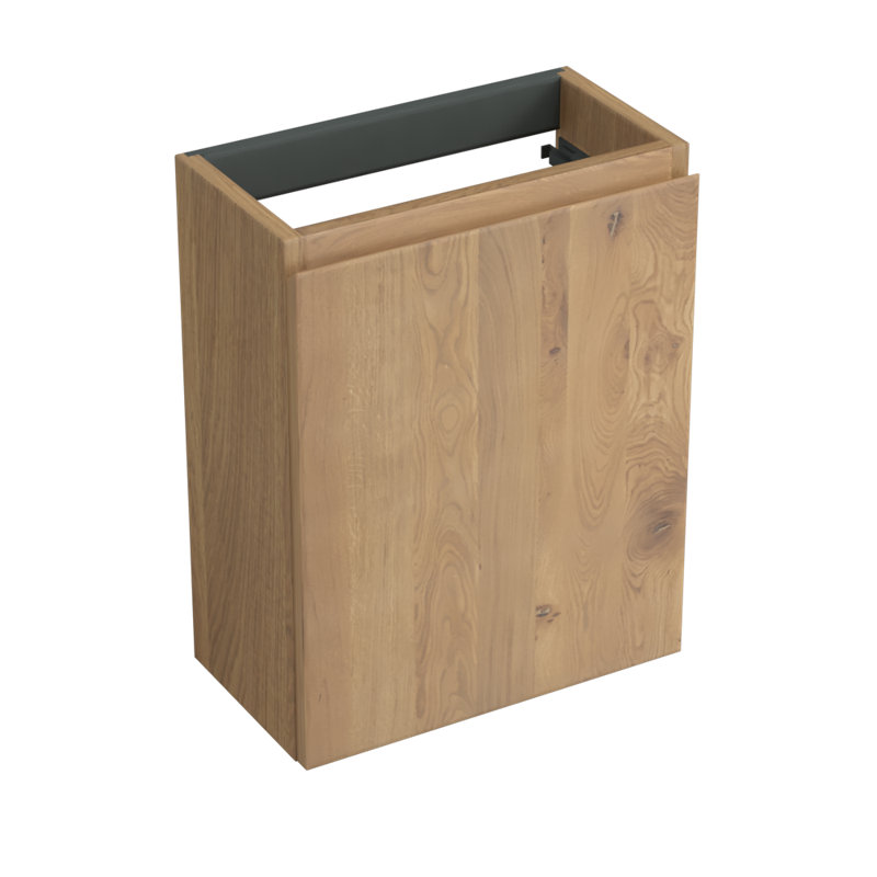 Forzalaqua 395mm Wall Mounted Single Vanity, Light Wood, Oyster
