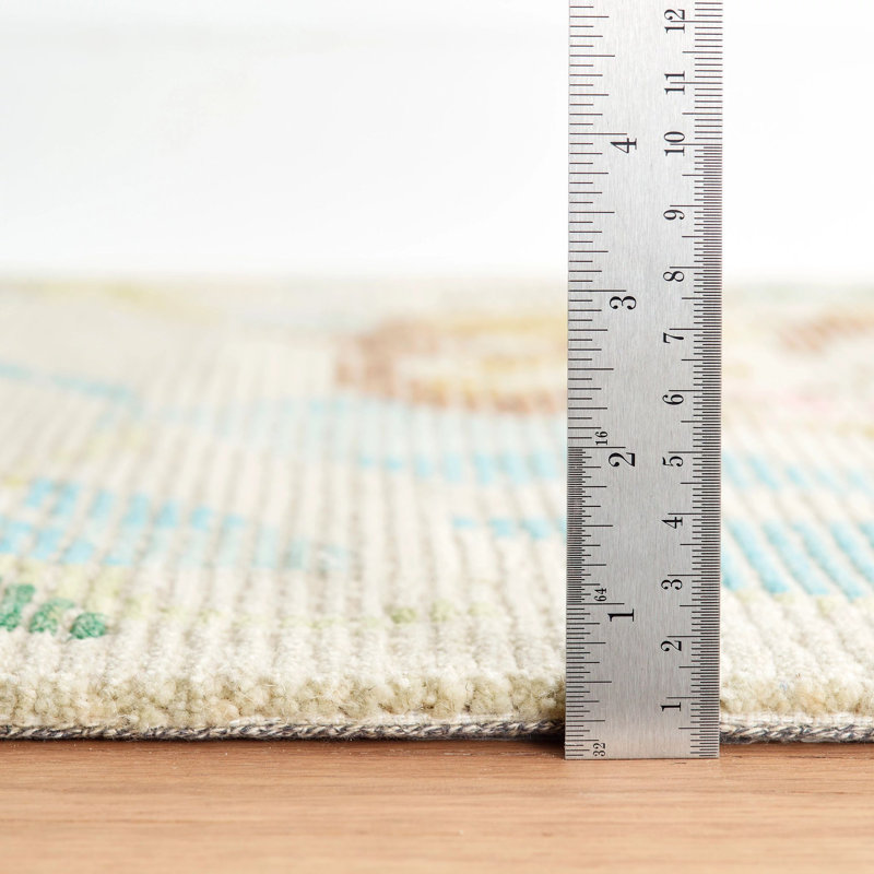 Tapis en laine touffeté à la main Bloom, Rectangle 9 pi 6 po x 13 pi 6 po