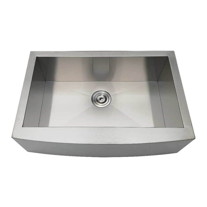 Évier de cuisine à cuve simple à tablier frontal en acier inoxydable de 30 po Kingston