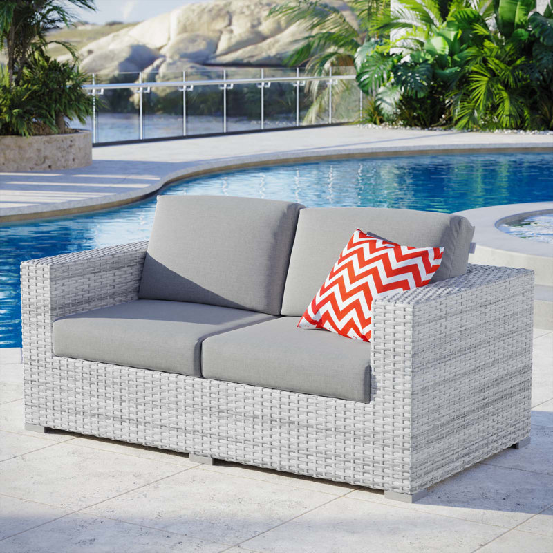Convene Outdoor Patio Loveseat, Gray