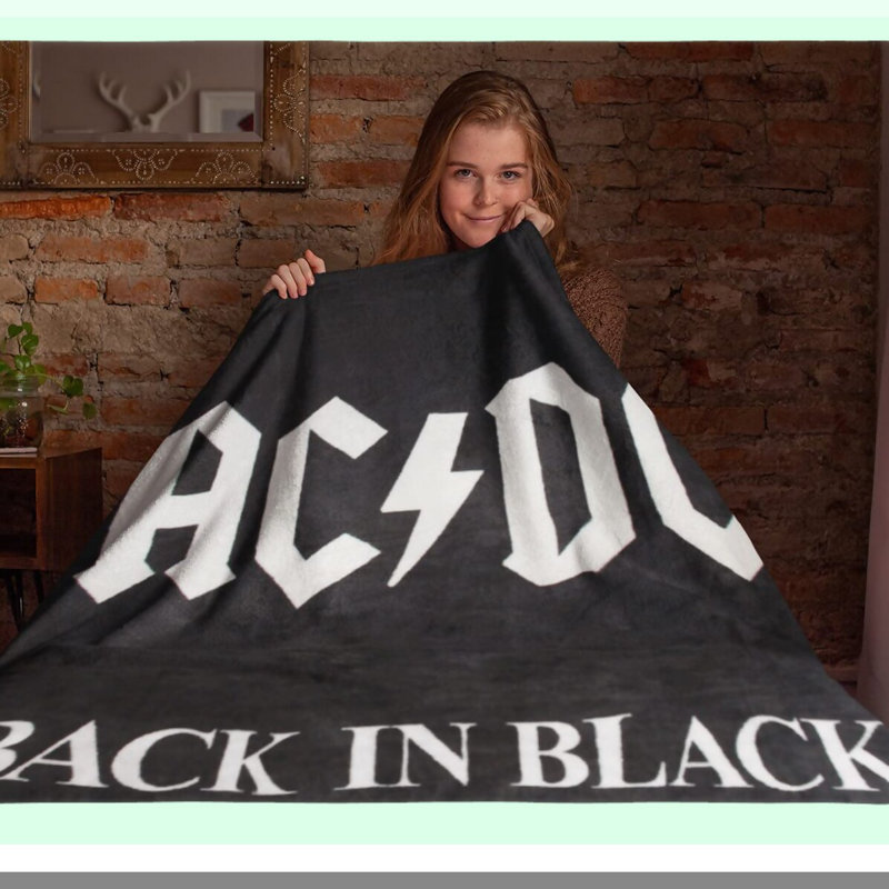 Back in Black Ultra-Soft Fleece Throw Blanket