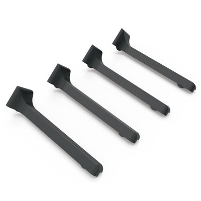 Matte Black Aluminum Baseboard Accessories External Corner (Set of 4)