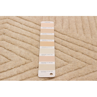 Tapis unique en laine nouvel âge 6 pi 8 po x 9 pi 6 po ivoire One-of-a-Kind