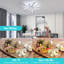 5-Light LED Modern Creative Ceiling Lamp Warm Light-1038321416