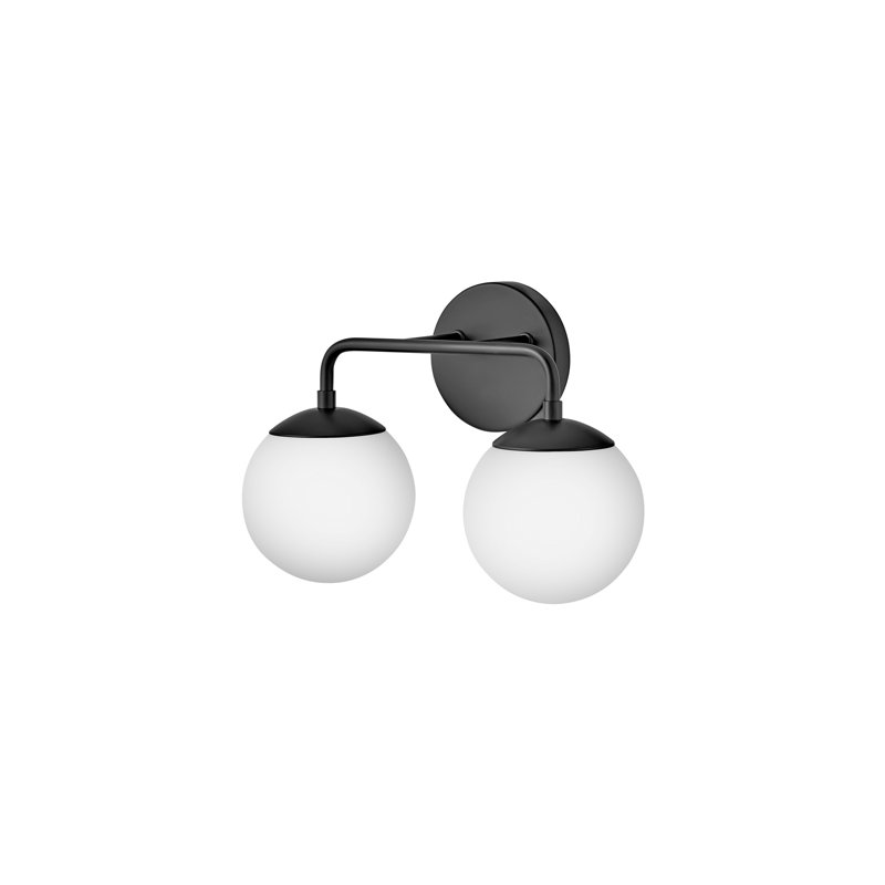 Éclairage pour meuble-lavabo à 2 lumières à intensité variable Kobie, Noir