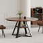 Table de salle à manger de luxe en bois massif, facile à assembler