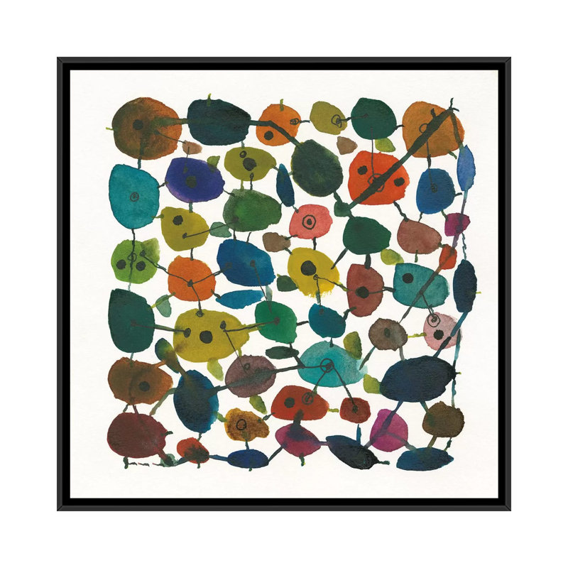 « mid century iv », impression sur toile tendue, H 12 po x l 12 po x P 1,5 po, Toile avec cadre noir