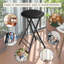 Tabouret pliant sans dossier 24 po Lavish Home avec capacité de 225 lb (ensemble de 2, noir)-850238674-916327871