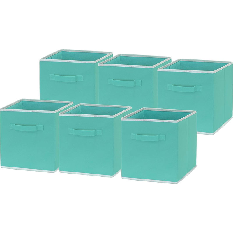 Ensemble de bacs de rangement en tissu, Turquoise
