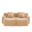 Canapé modulaire modulaire avec tissu en peluche de qualité supérieure, accoudoir courbé et 2 repose-pieds, base antidérapante, aucun assemblage requis-823894197