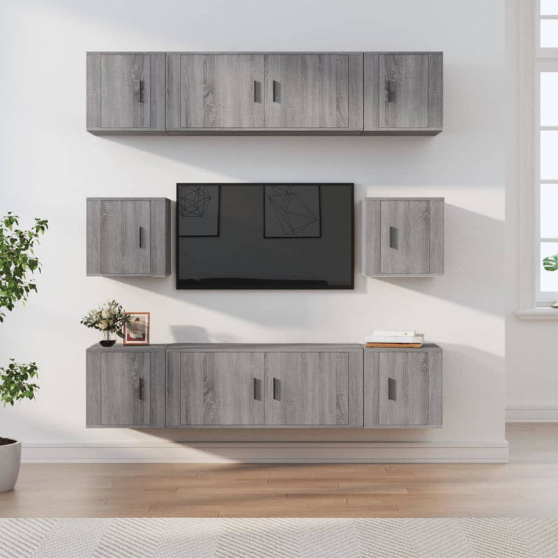 Aedyn TV Stand for TVs up to 78", Grey Sonoma