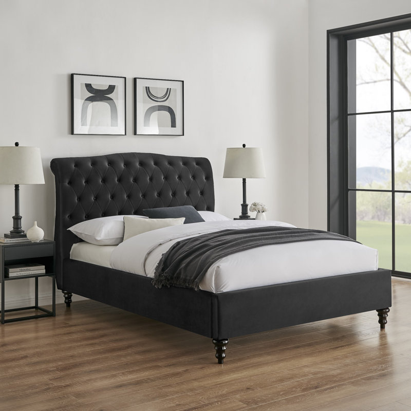 Fairfield Upholstered Bed, Kingsize (5'), Black