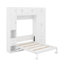 Lit escamotable double avec casiers et armoires