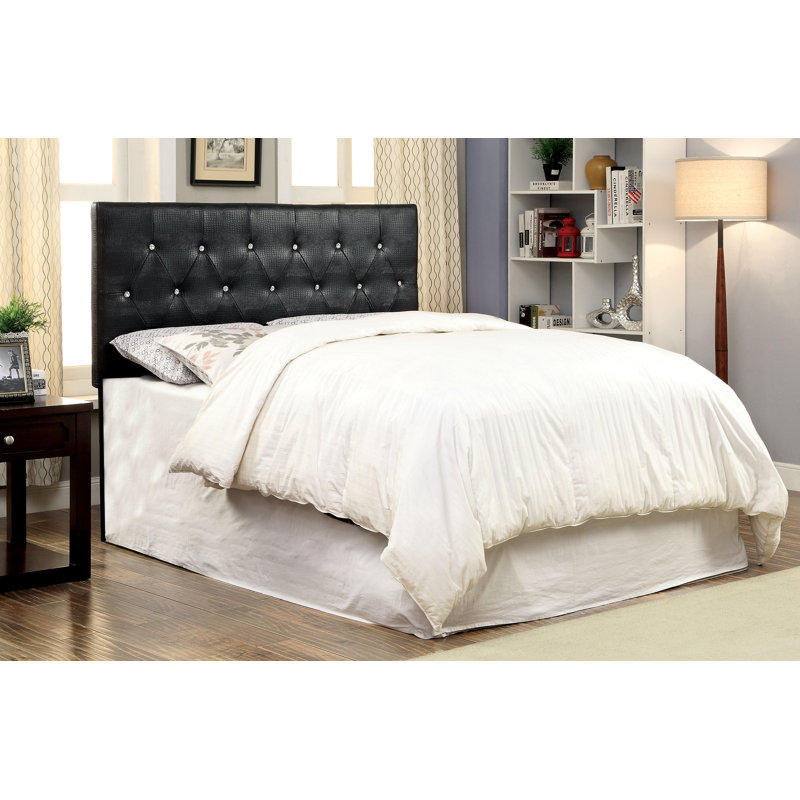 Tête de lit tapissier Sarina, Double / Grand, Noir