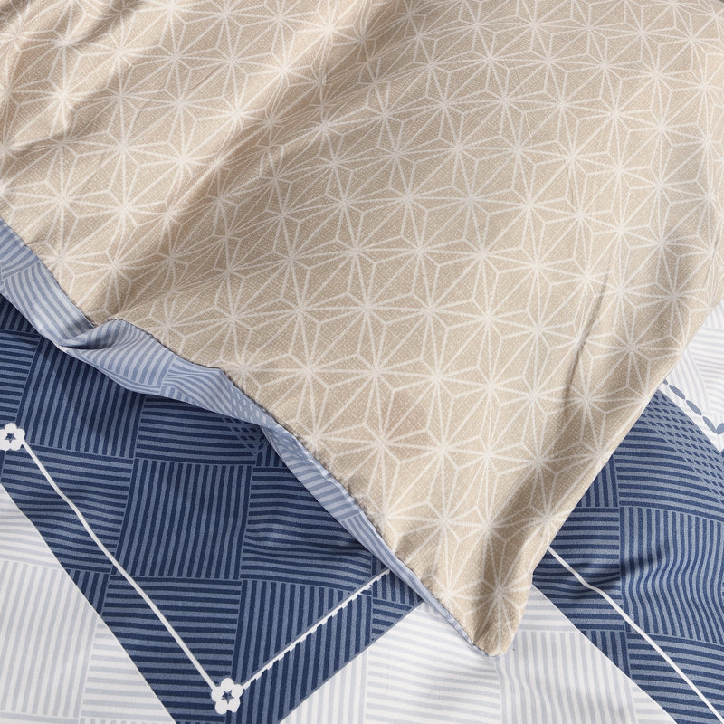 Complete Bedding Set Bliss Silver Wave Duvet Cover, Matching Fitted Sheet & Pillowcases