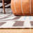Dhurries Hand Woven Flat Weave Wool/Cotton Geometric Rug in Brown/Beige/Cream-9837512