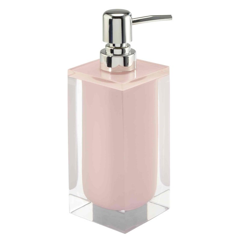 Pink Resin Modern 4-Piece Bathroom Accessory Set