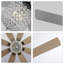 Grand ventilateur de plafond 65 po en cristal rétro 65 po avec finition Chorme et télécommande, 8 pales en bois, moteur CC silencieux à 6 vitesses