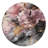 Pink Hydrangea Blooms - Hydrangea Round Wall Art on Metal-1828254004