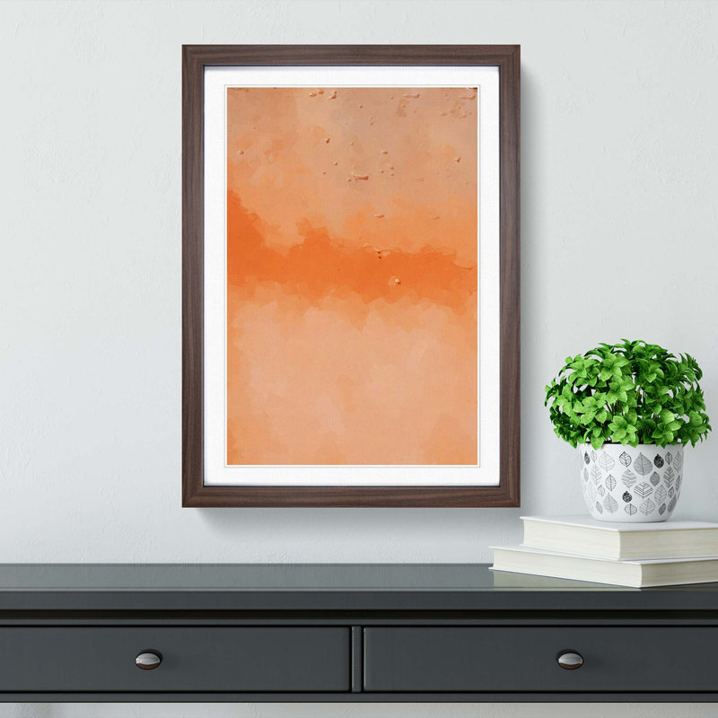 Across the Cracked Wall in Abstract - Picture Frame Graphic Art Print, 36cm H x 27cm W x 2cm D, Walnut Framed