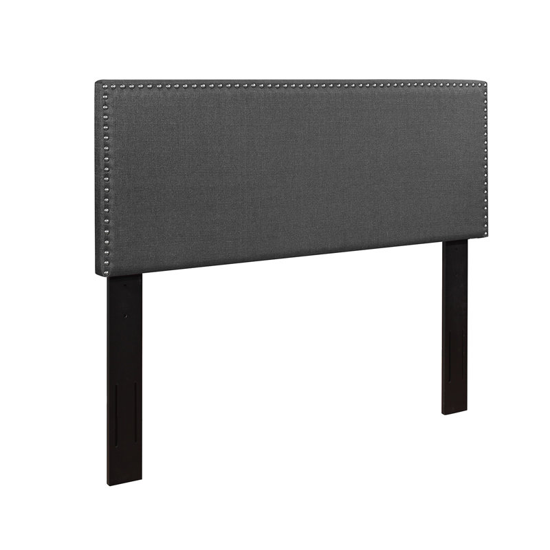 Percy Upholstered Headboard, Queen, Dark Gray