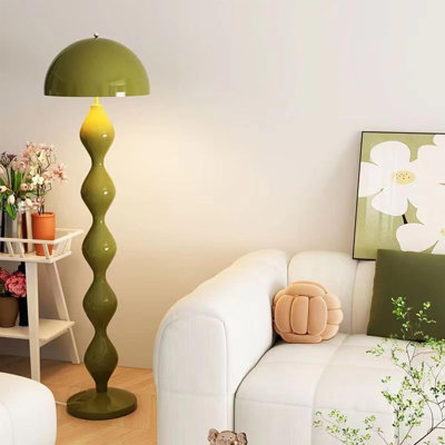 Lampe sur pied moderne avec abat-jour en fer - lumière debout à intensité variable 3 couleurs pour le salon, grande lampe d'angle avec interrupteur au pied pratique