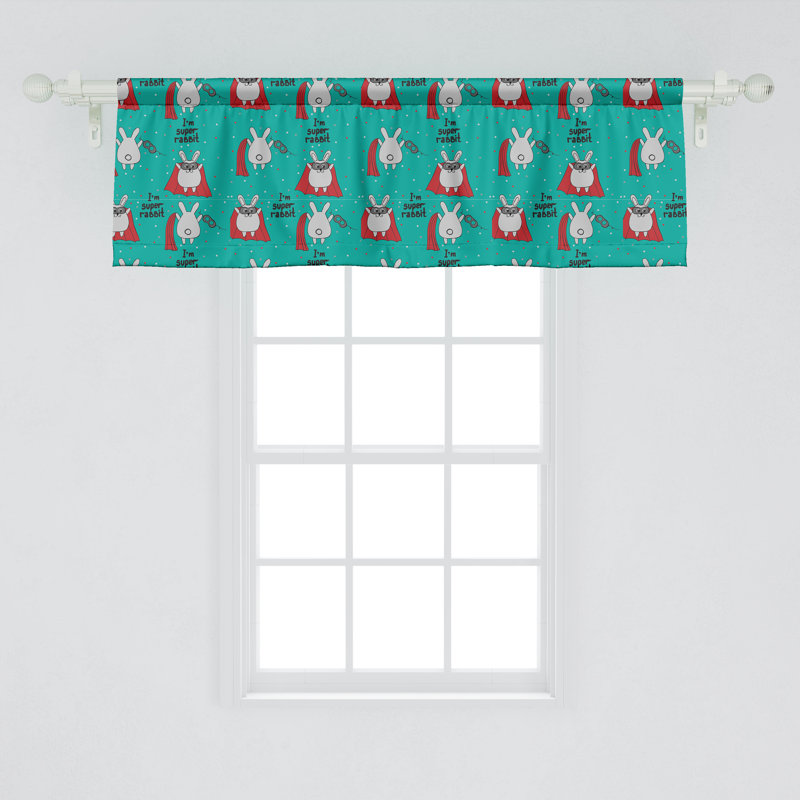 Ensemble de 2 cantonnières Ambesonne Bunny, L 54 po x L 18 po