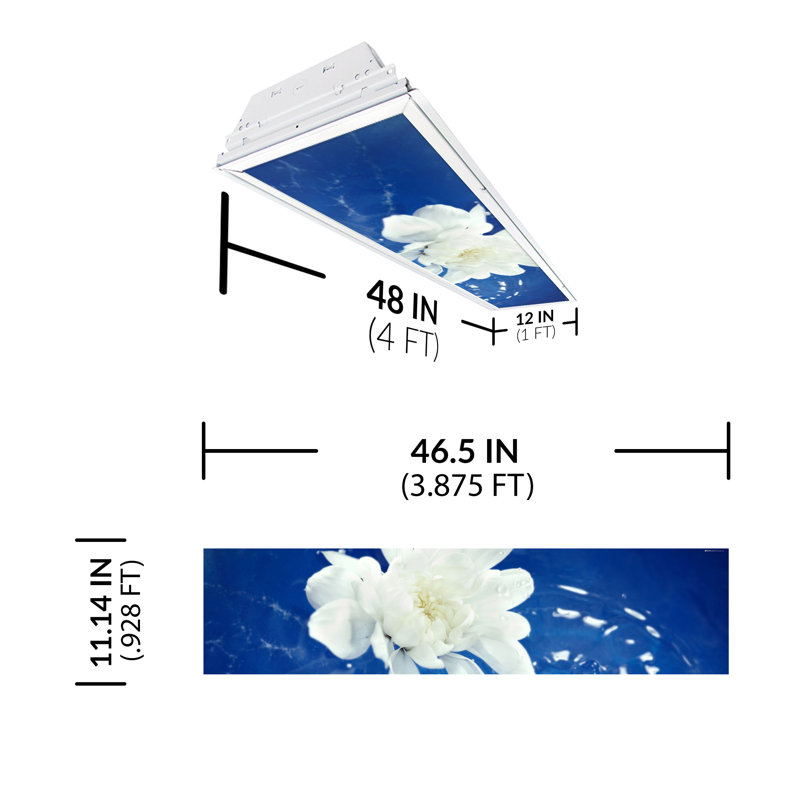 Flower Rectangle Fixture Component Ceiling Light