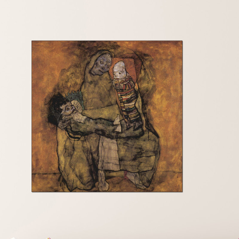 Egon Schiele - Wrapped Canvas Painting, 100cm H x 100cm W x 1.8cm D