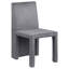 Qualité exceptionnelle - Chaise d'appoint de salle à manger rembourrée en velours gris Damos (ensemble de 2)