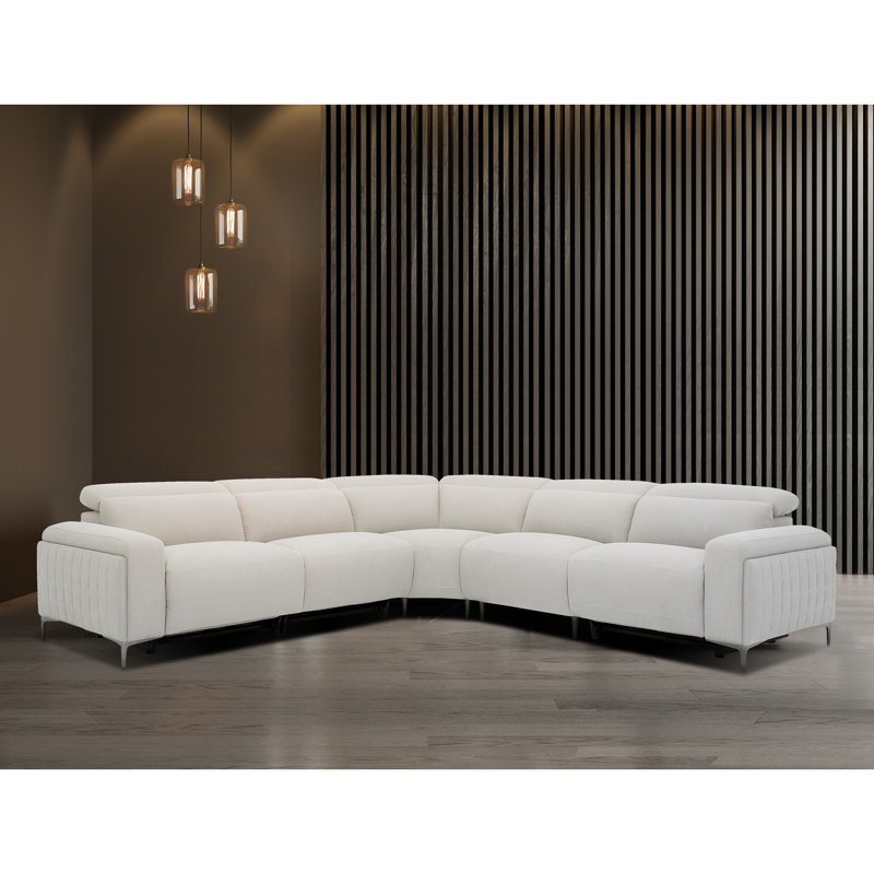 Upholstered Power Reclining L-Shaped Sectional Symmetrical