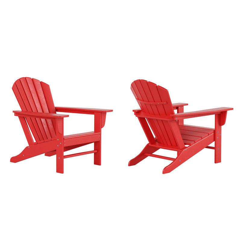 Chaise Adirondack en plastique Geoff, Rouge