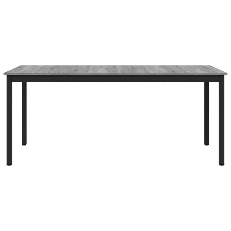 Metal Base Dining Table, 75cmH x 180cmL x 90cmW, Grey