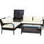 4 Outdoor Brown With Storage Box Patio Sectional - Brownish Hue