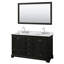 Ensemble de meuble-lavabo double 60 "avec miroir Deborah-40066081-80209531