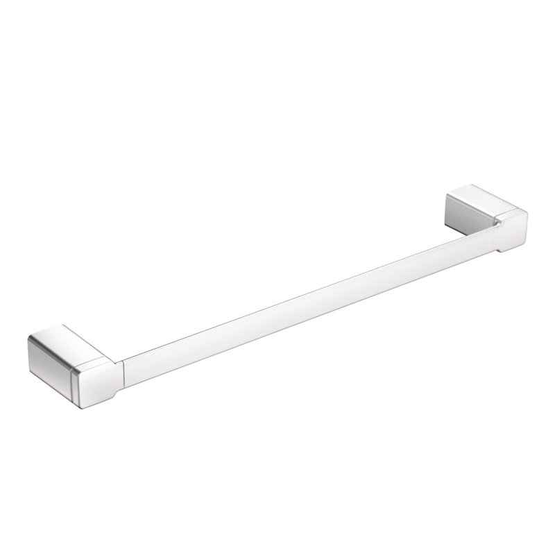 90 Degree 24" Wall Mounted Towel Bar, Chrome, 8.3"