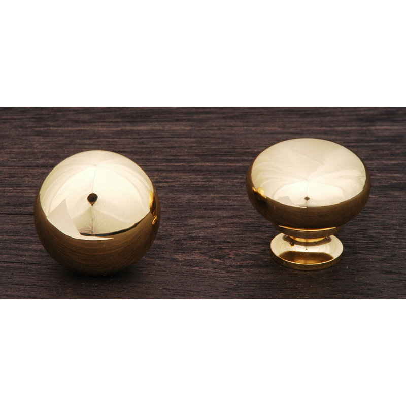 CK Series 1 1/4" Diameter Mushroom Knob, 1.25" H x 1.25" W x 1.19" D, Polished Brass