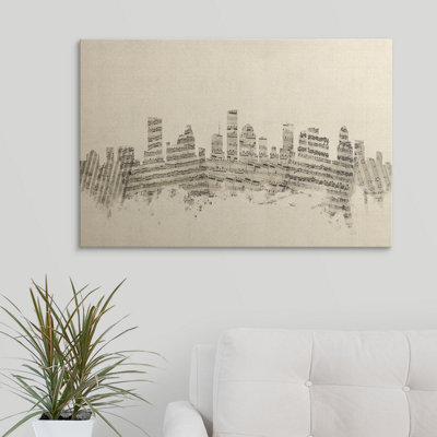 «Francy Houston Texas Skyline Partition Cityscape» par Michael Tompsett, impression