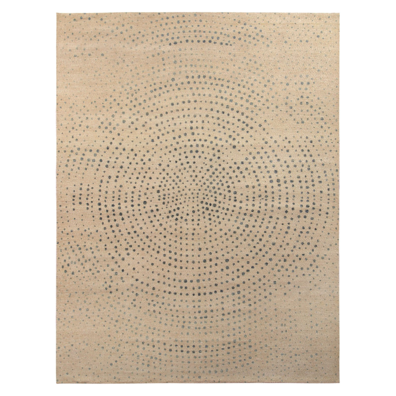 Distressed Homage Hand Knotted Wool Area Rug, Rectangle 10' x 14'
