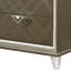 Table de chevet au fini champagne foncé pour chambre à coucher et salon