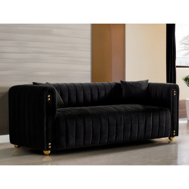 Canapé touffeté en velours 80,06 po Ber