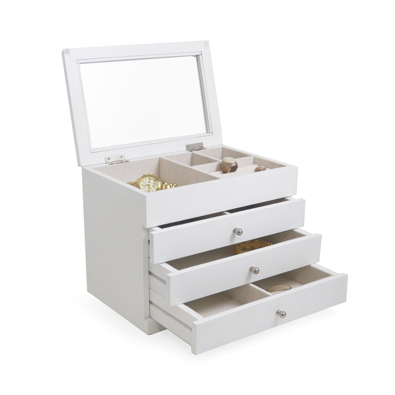 Wood Jewelry Box + Drawers