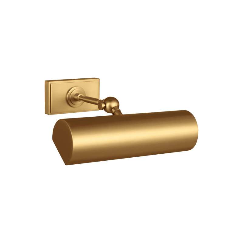 Kenyon Dimmable Wall Mounted Picture Light, 2.5" H x 10" W x 10.3" D, Burnished Brass
