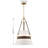 Corinth 3-Light Pendant in Warm Brass