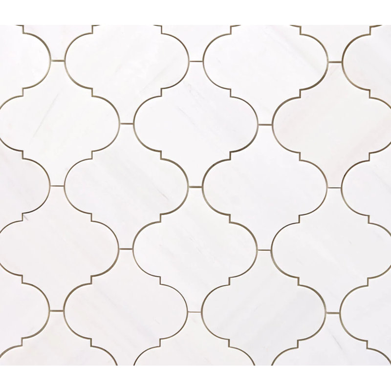 Carreau de mosaïque en marbre Bianco 12 po x 12 po Bianco