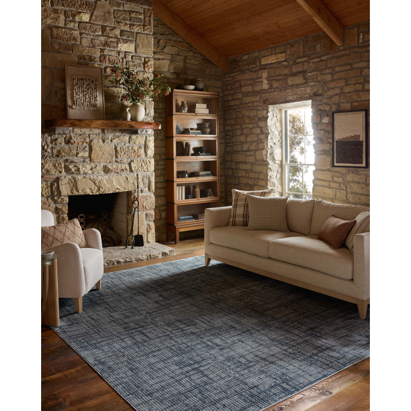 Tapis gris / denim Loloi Townes, Tapis de couloir 2 pi 7 po x 7 pi 6 po