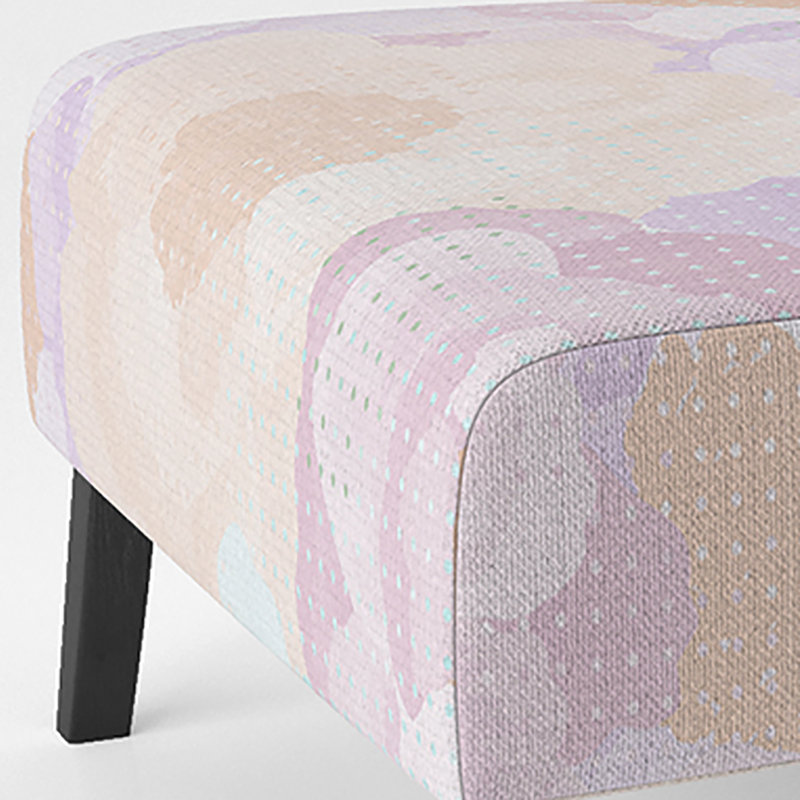 Blue and Pink Roses - Fauteuil de chambre rembourré Cabin & Lodge