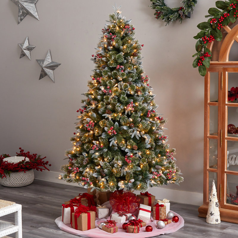 90' H Lighted Artificial Spruce Christmas Tree