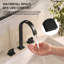 Robinet de salle de bain surdimensionné à 3 trous et 2 poignées avec drain-116321981
